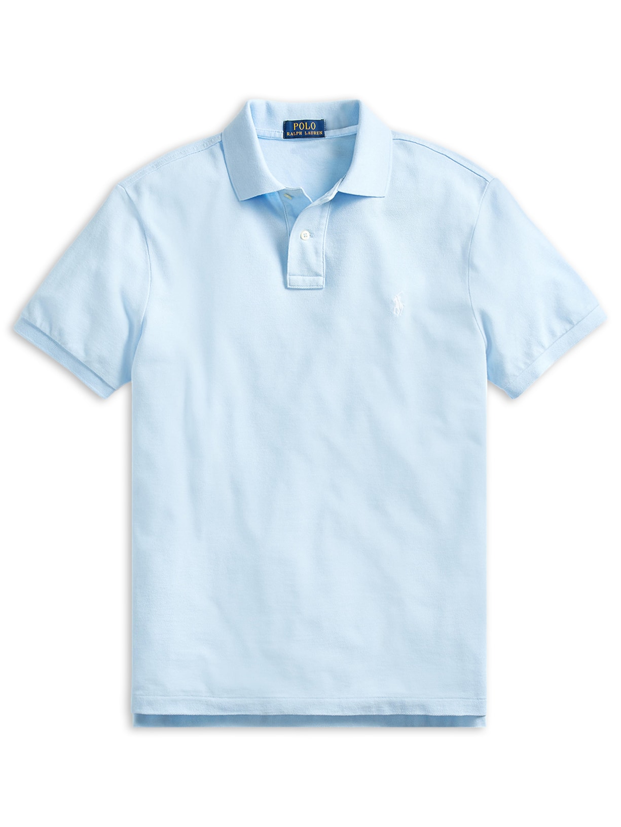 Polo Masculina Custom Slim Fit Knit Mesh Azul Polo Ralph Lauren