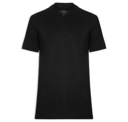 Polo Masculina Cycle Manga Curta - Preto