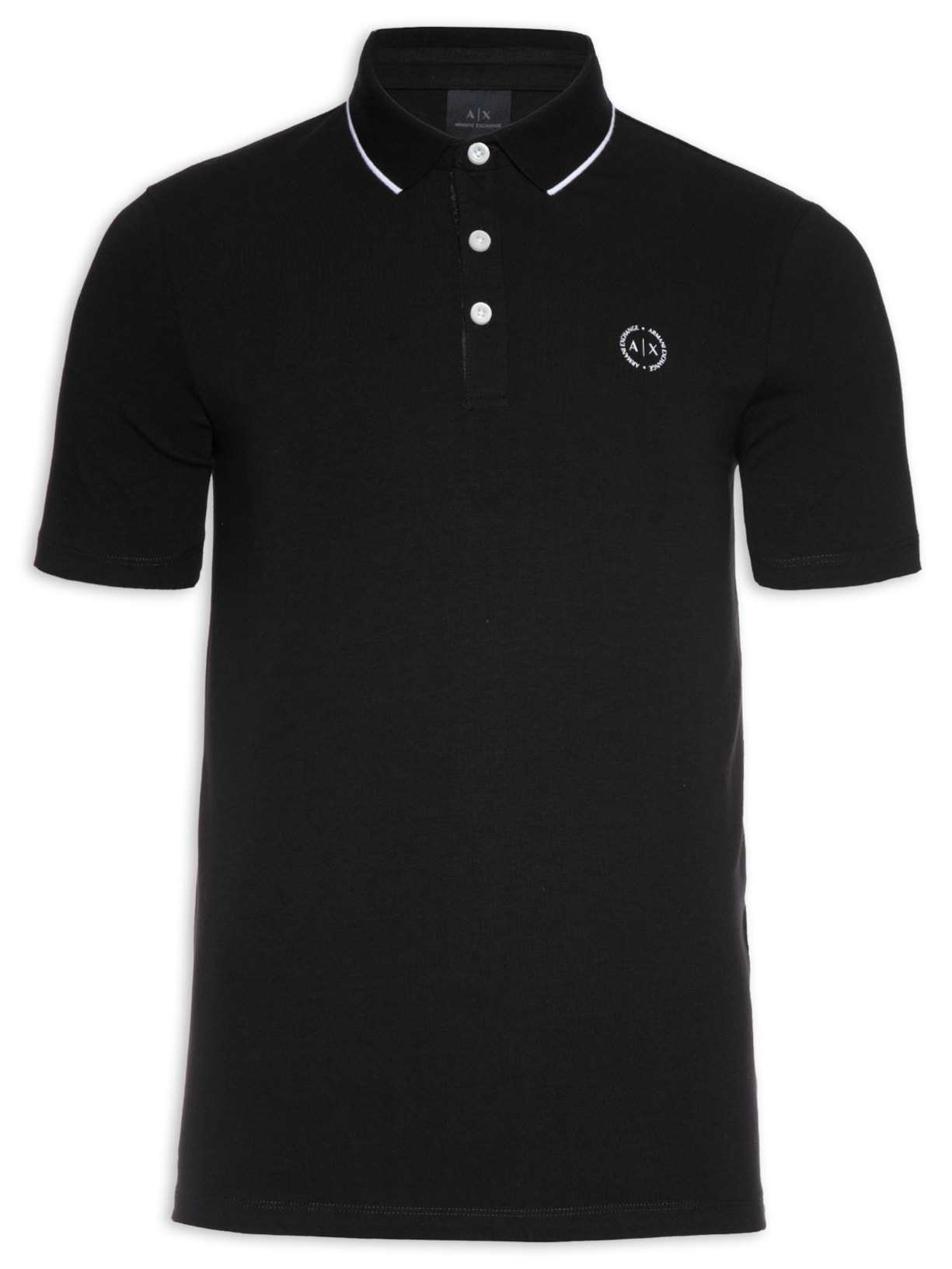 Polo Masculina De Malha - Preta