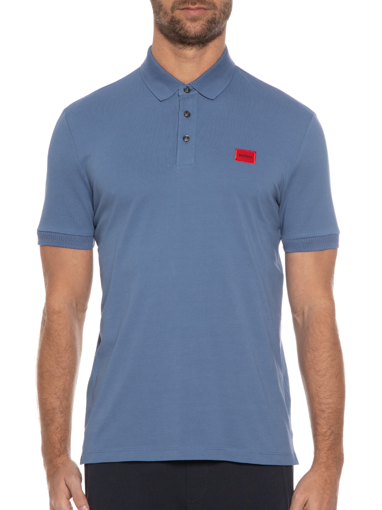 Polo Masculina Dereso Azul Hugo