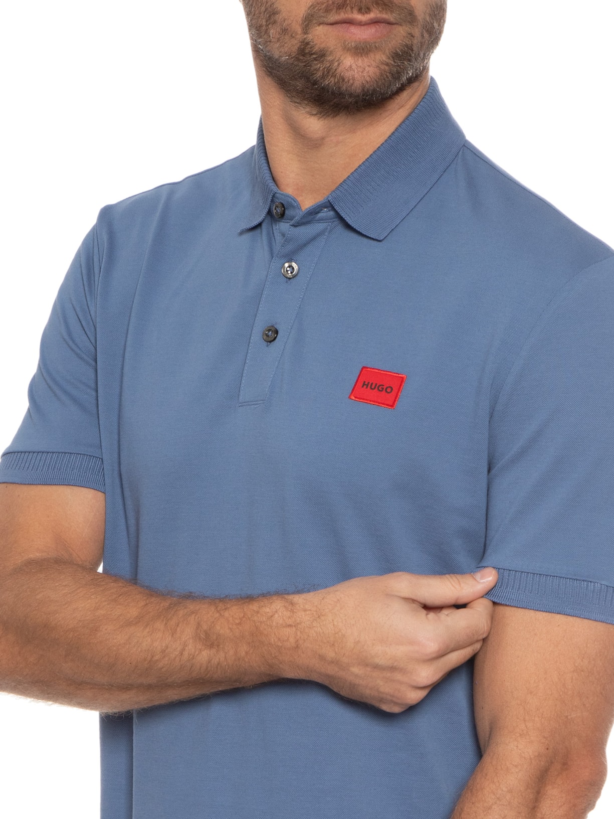 Polo Masculina Dereso Azul Hugo