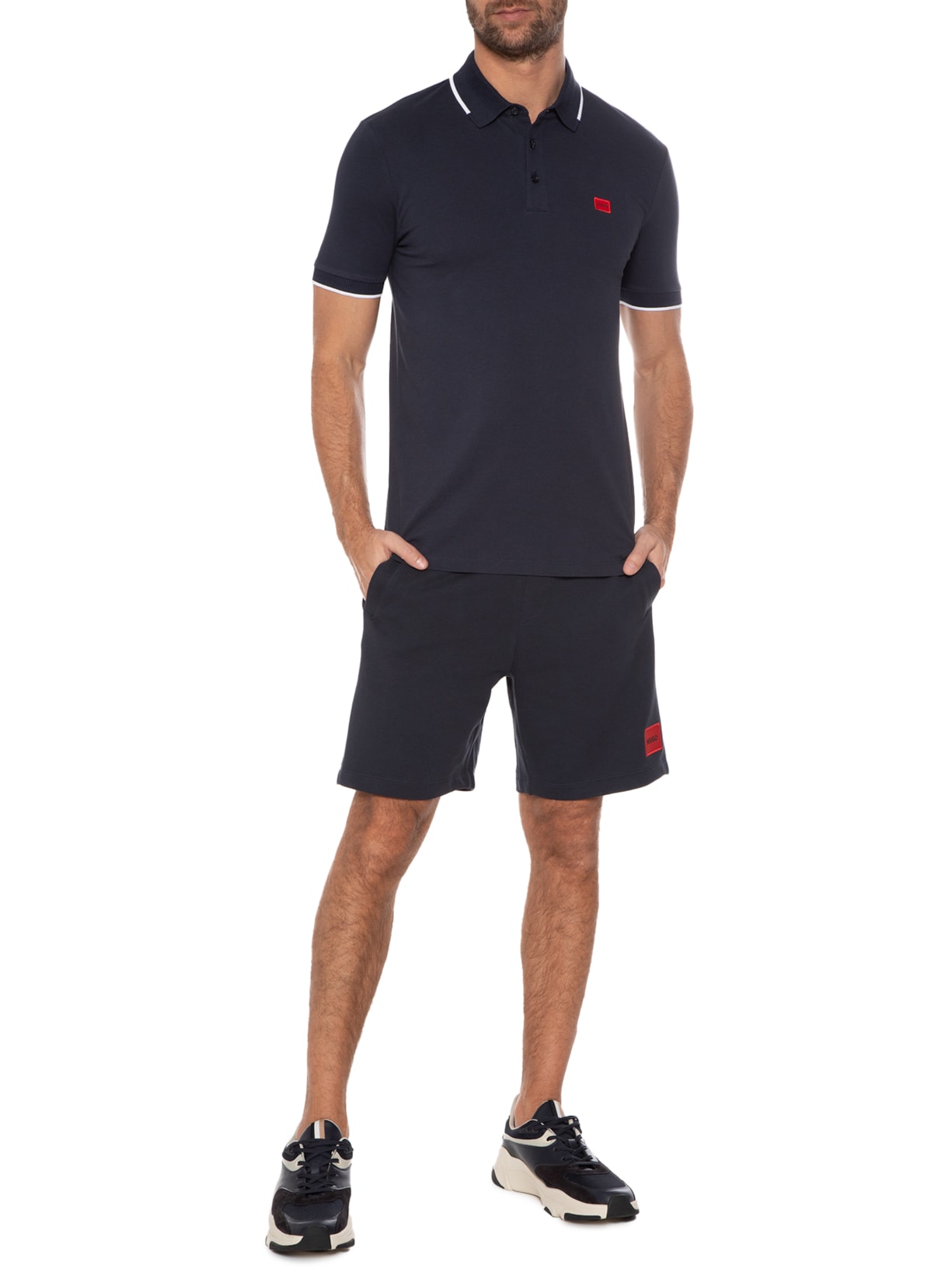 Polo Masculina Dereso Azul Hugo