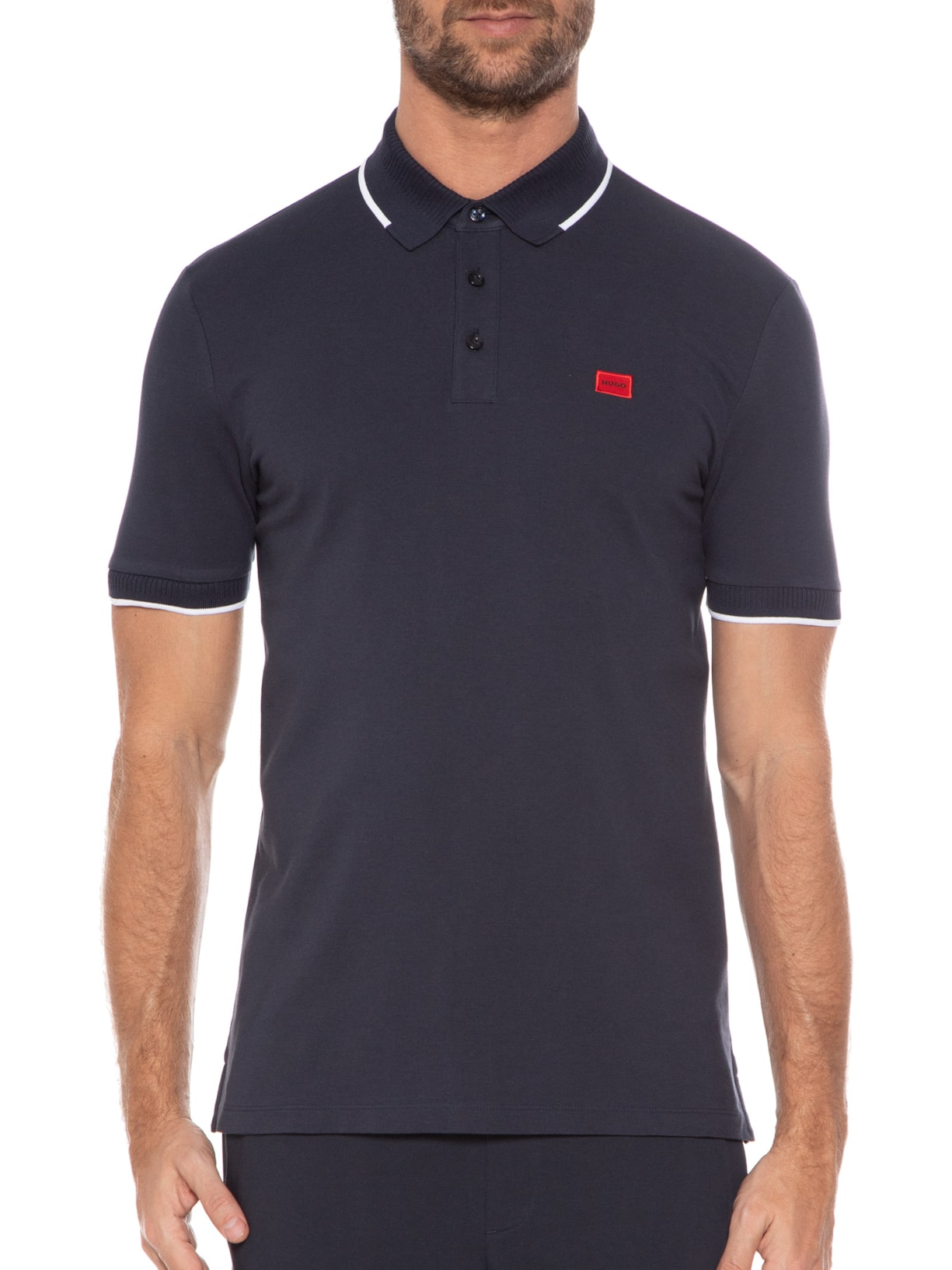 Polo Masculina Dereso Azul Hugo