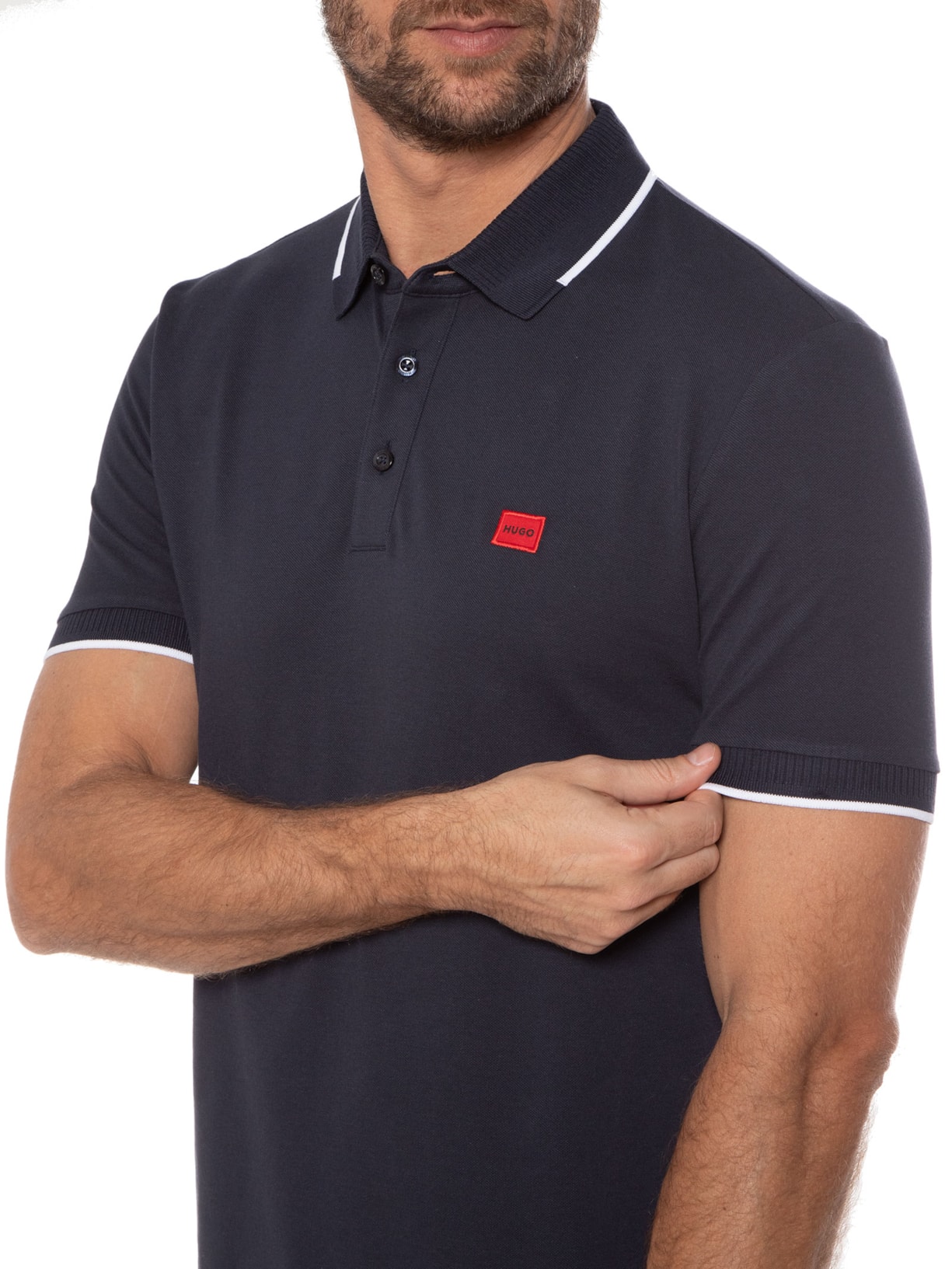 Polo Masculina Dereso Azul Hugo