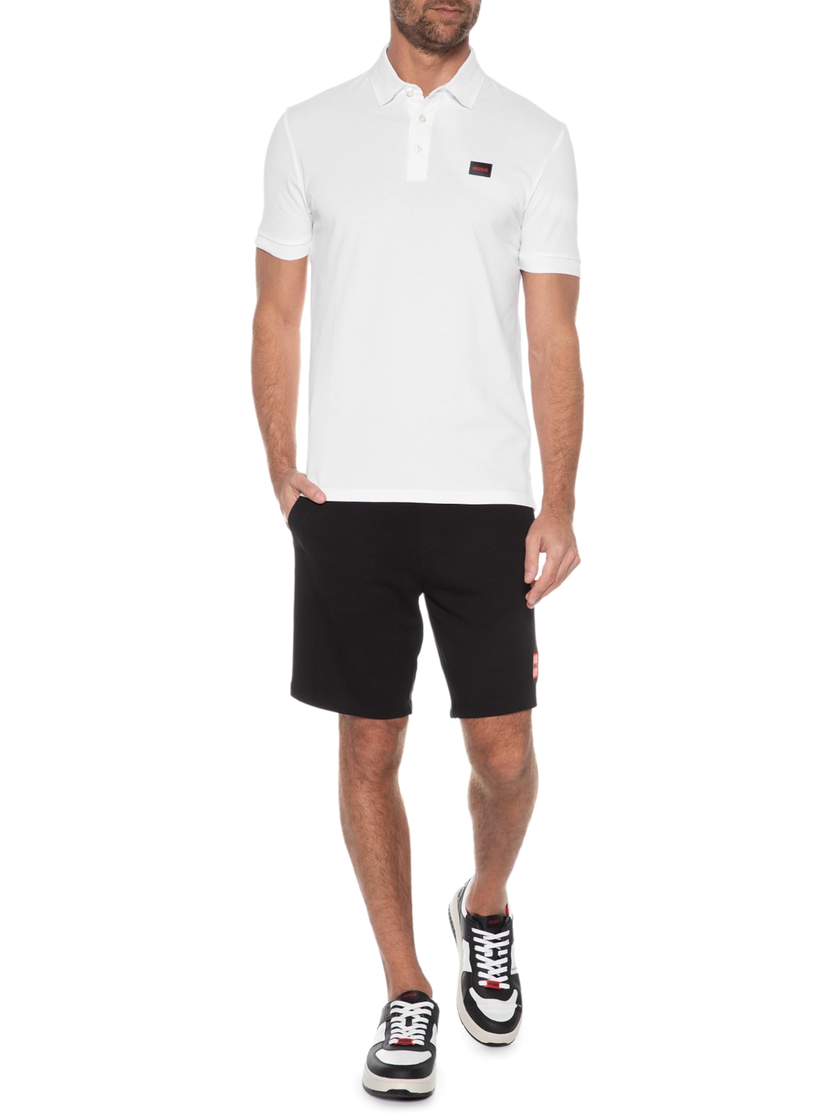 Polo Masculina Dereso Branco Hugo