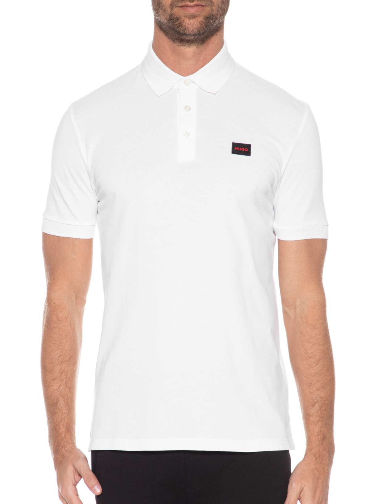 Polo Masculina Dereso Branco Hugo