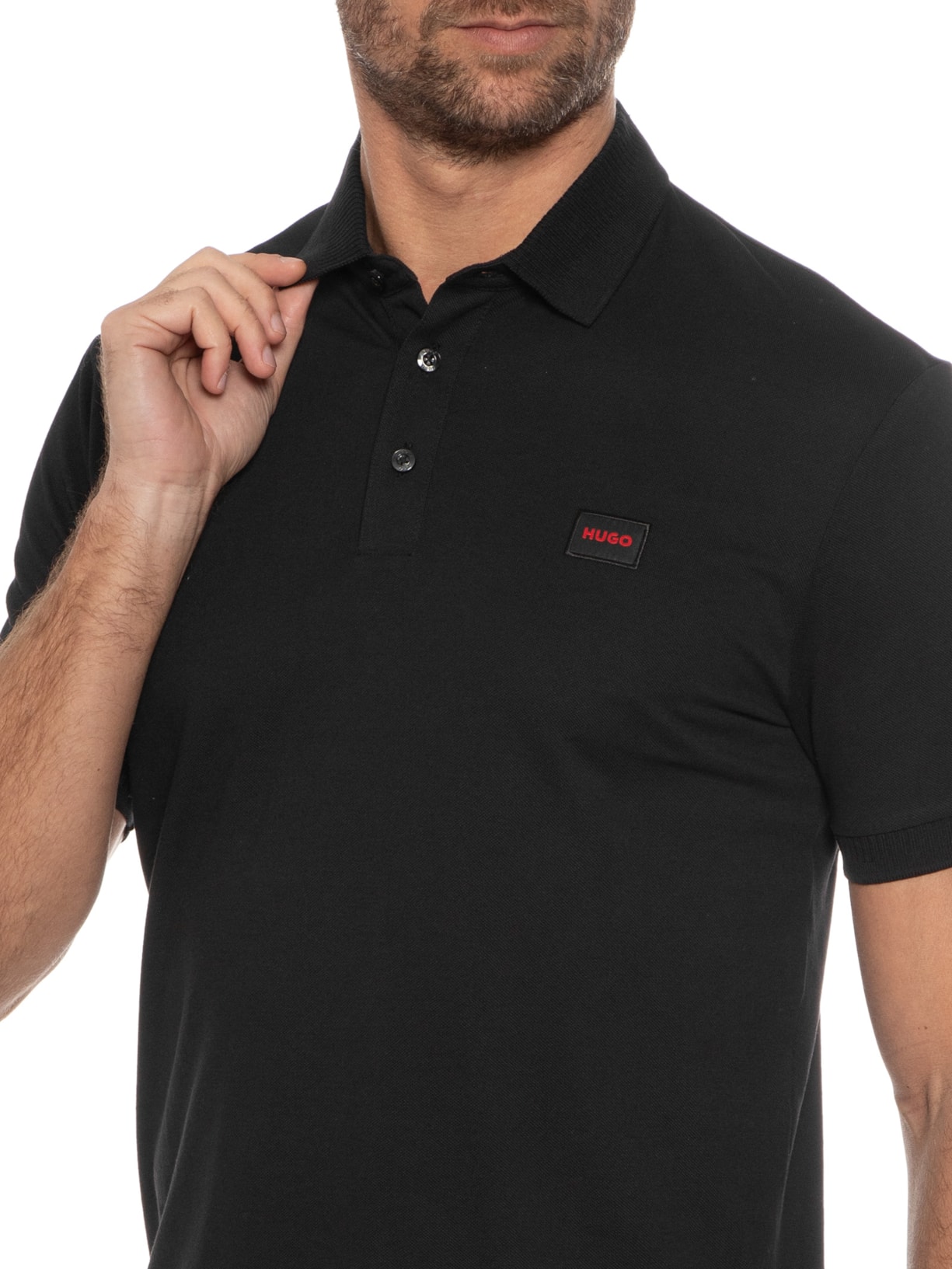 Polo Masculina Dereso Preto Hugo