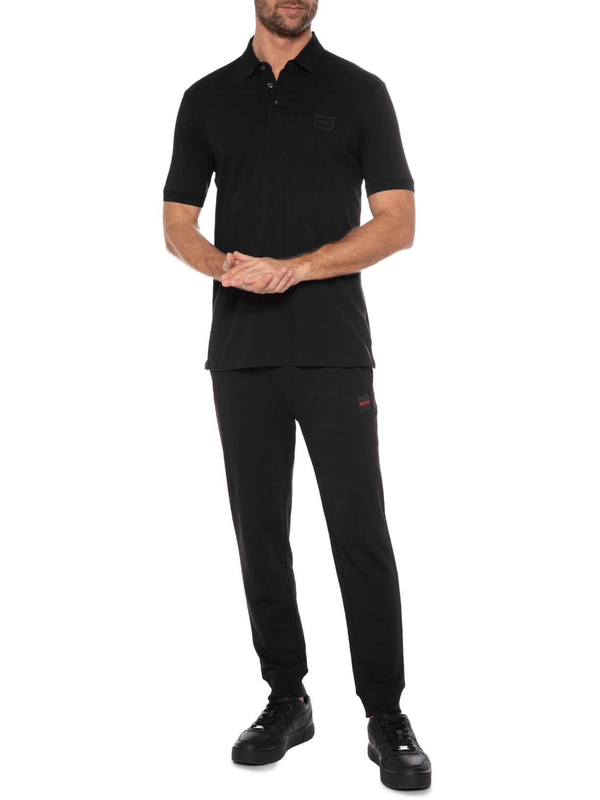 Polo Masculina Dereso Preto Hugo