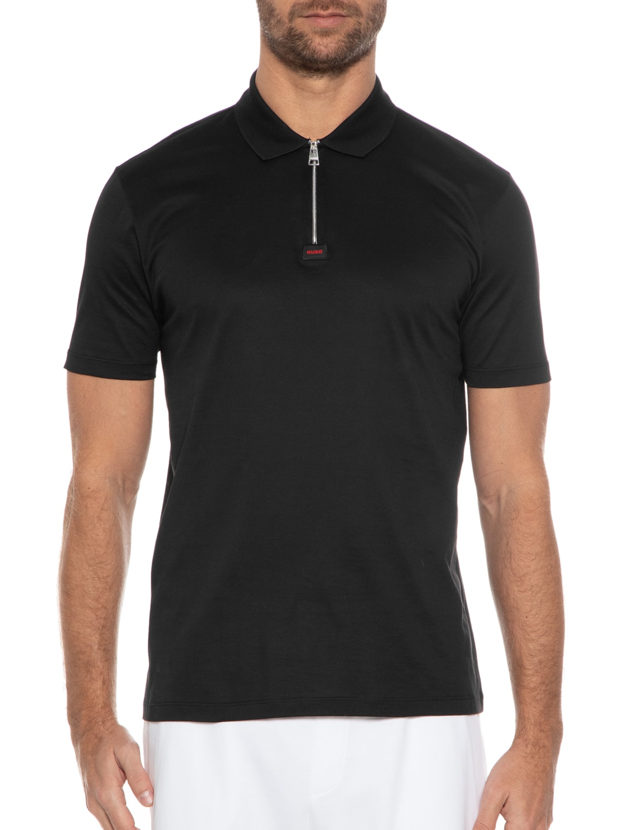 Polo Masculina Deresom Preto Hugo