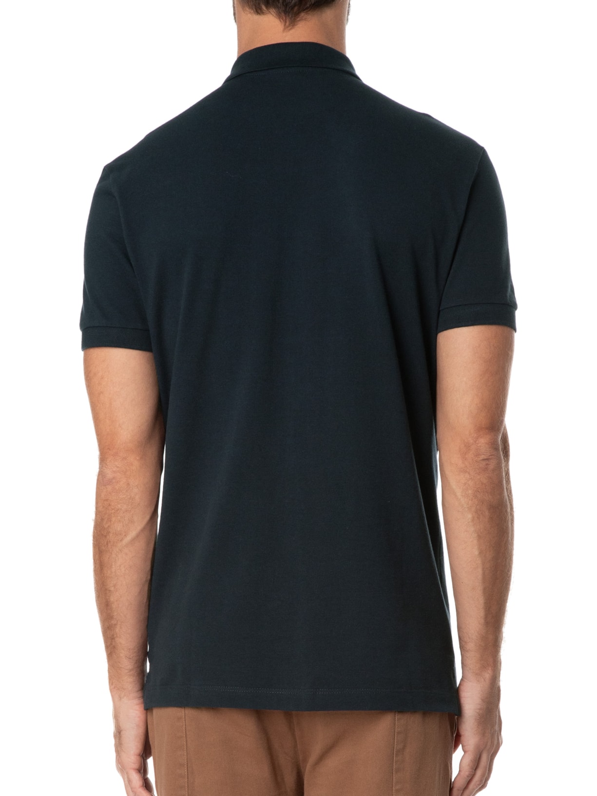 Polo Masculina Detalhe Interno Azul Aramis