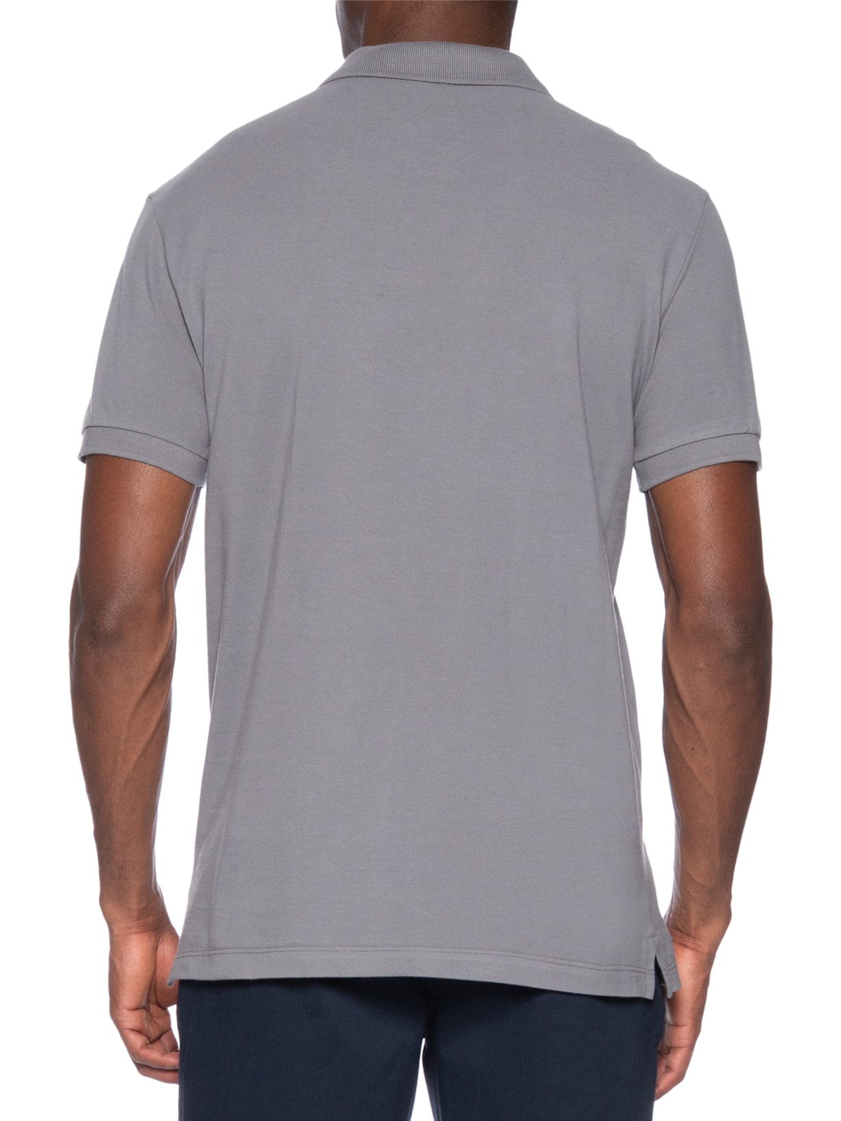 Polo Masculina Detalhe Interno Cinza Aramis