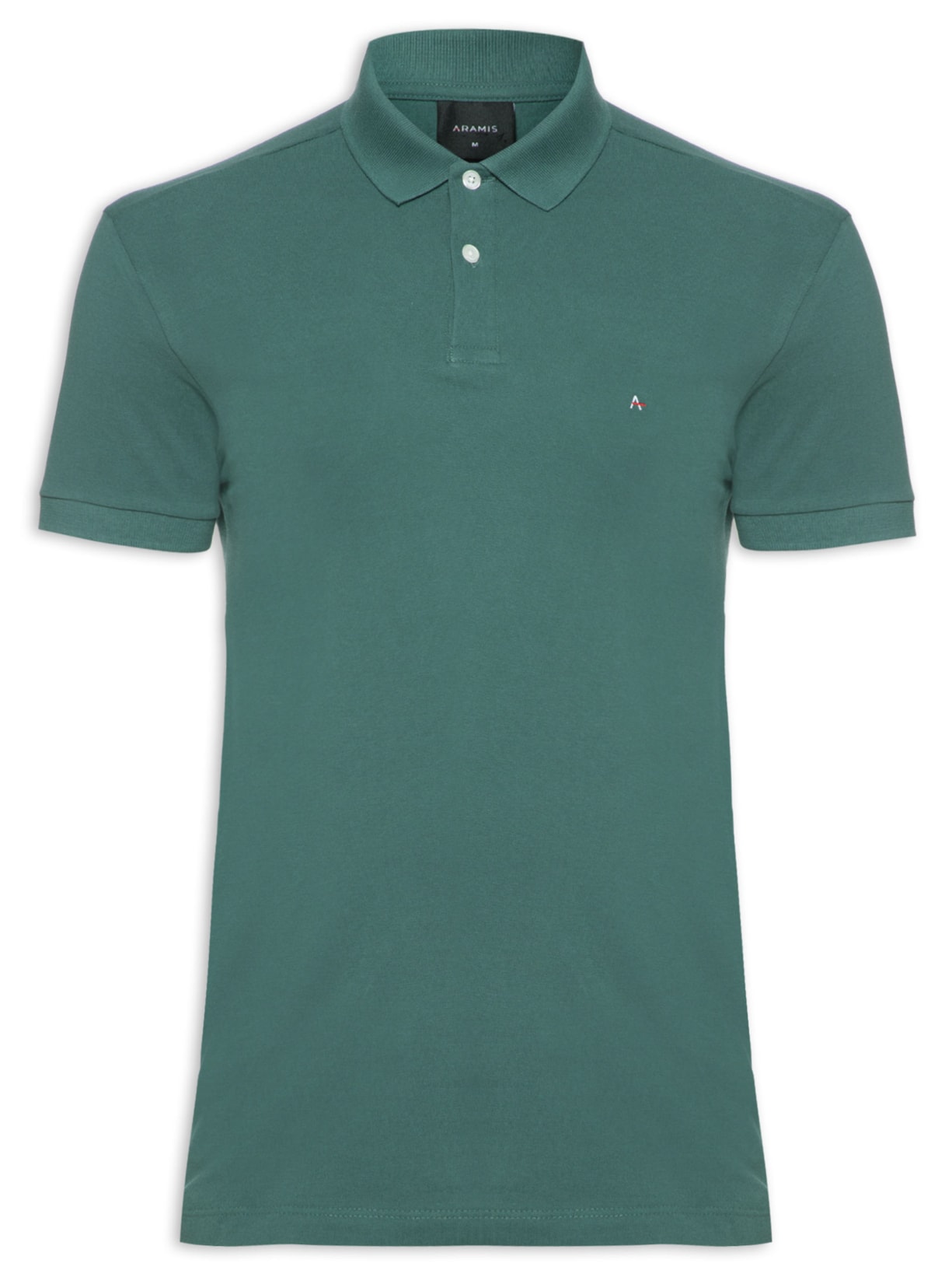 Polo Masculina Detalhe Interno Verde Aramis
