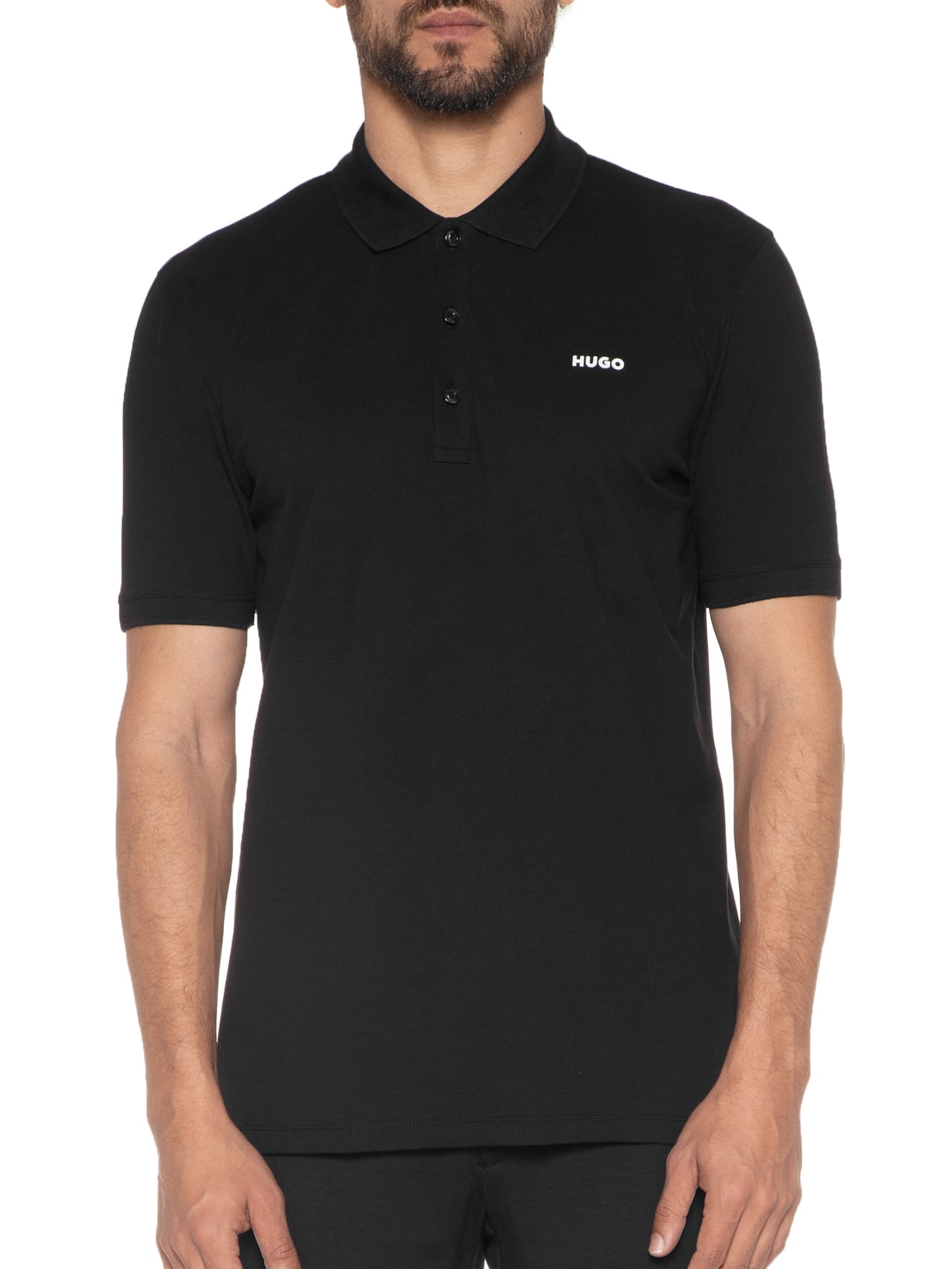 Polo Masculina Dinos Preto Hugo