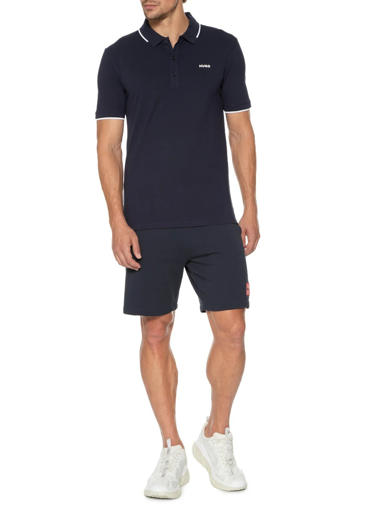 Polo Masculina Dinoso Azul Hugo