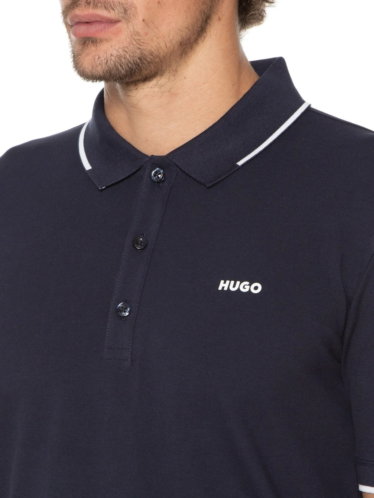 Polo Masculina Dinoso Azul Hugo