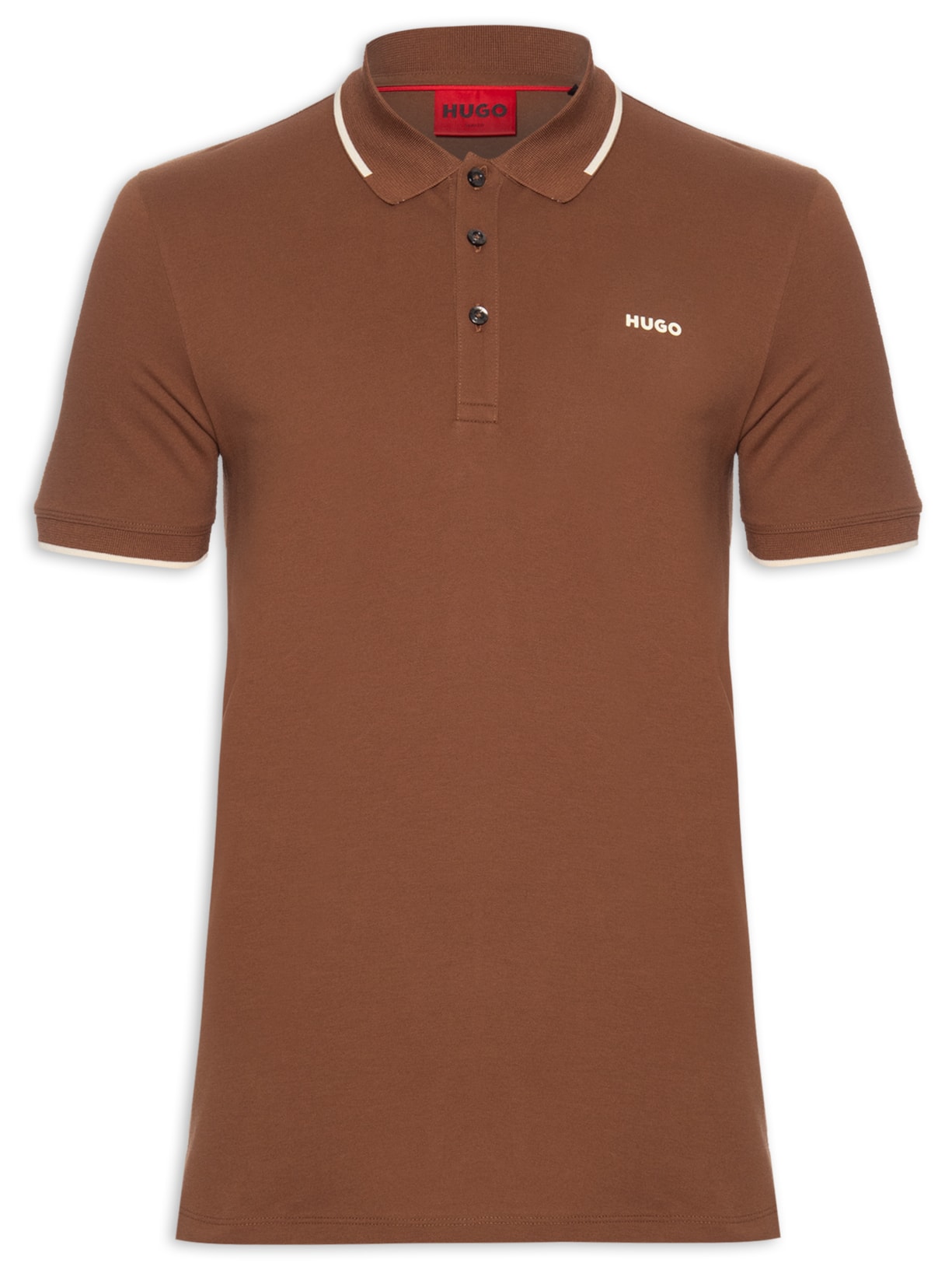 Polo Masculina Dinoso - Marrom