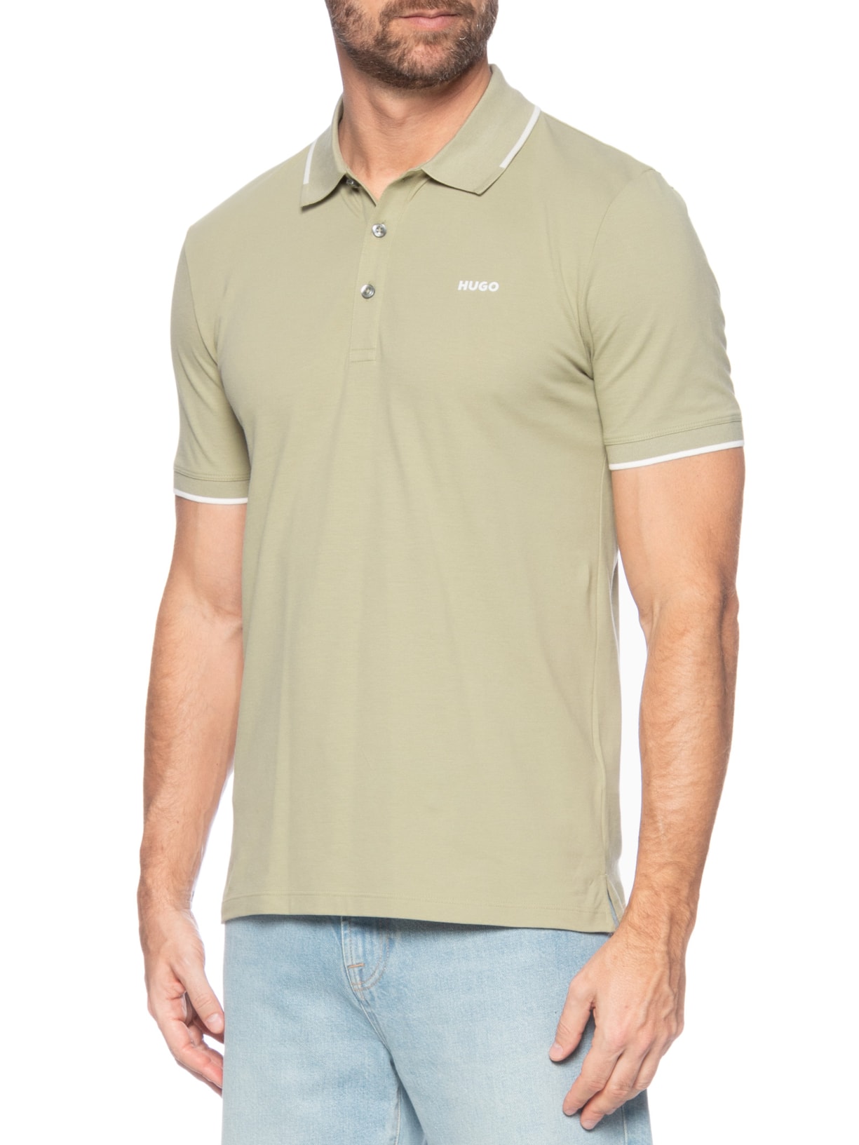 Polo Masculina Dinoso Verde Hugo