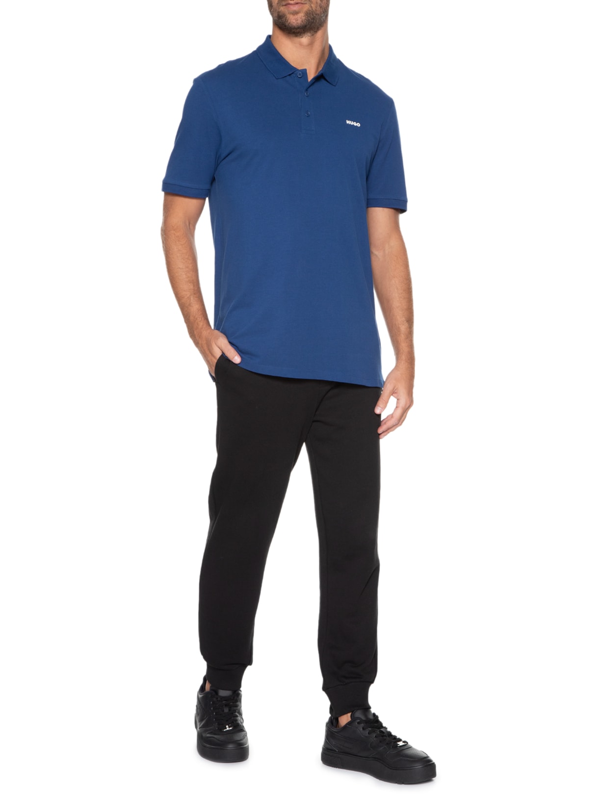 Polo Masculina Donos Azul Hugo