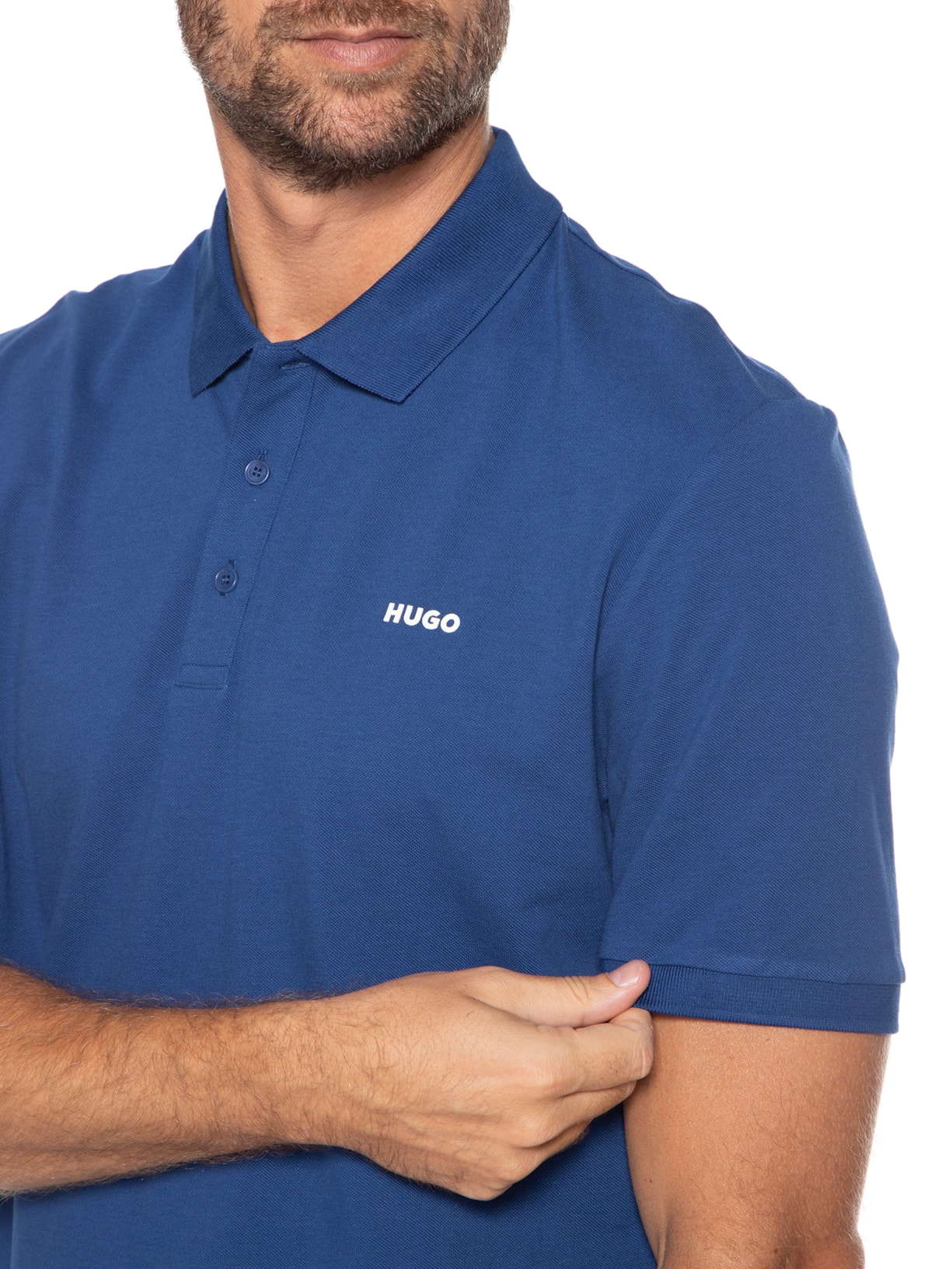 Polo Masculina Donos Azul Hugo