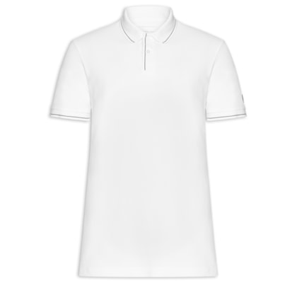 Polo Masculina Em Algodão - Branco