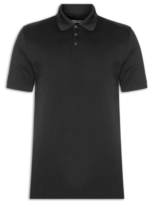 Polo Masculina em Algodão Pima Performing - Azul