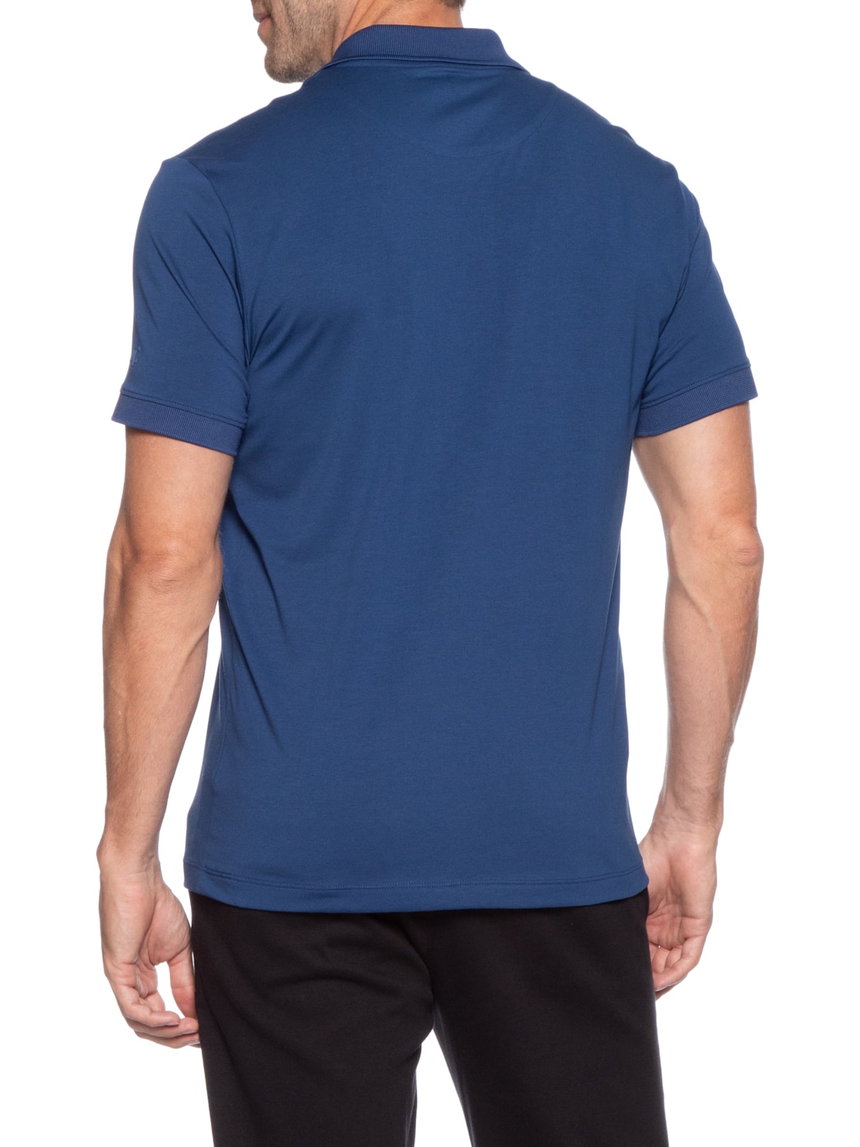 Polo Masculina em Algodão Pima Performing Azul Urban