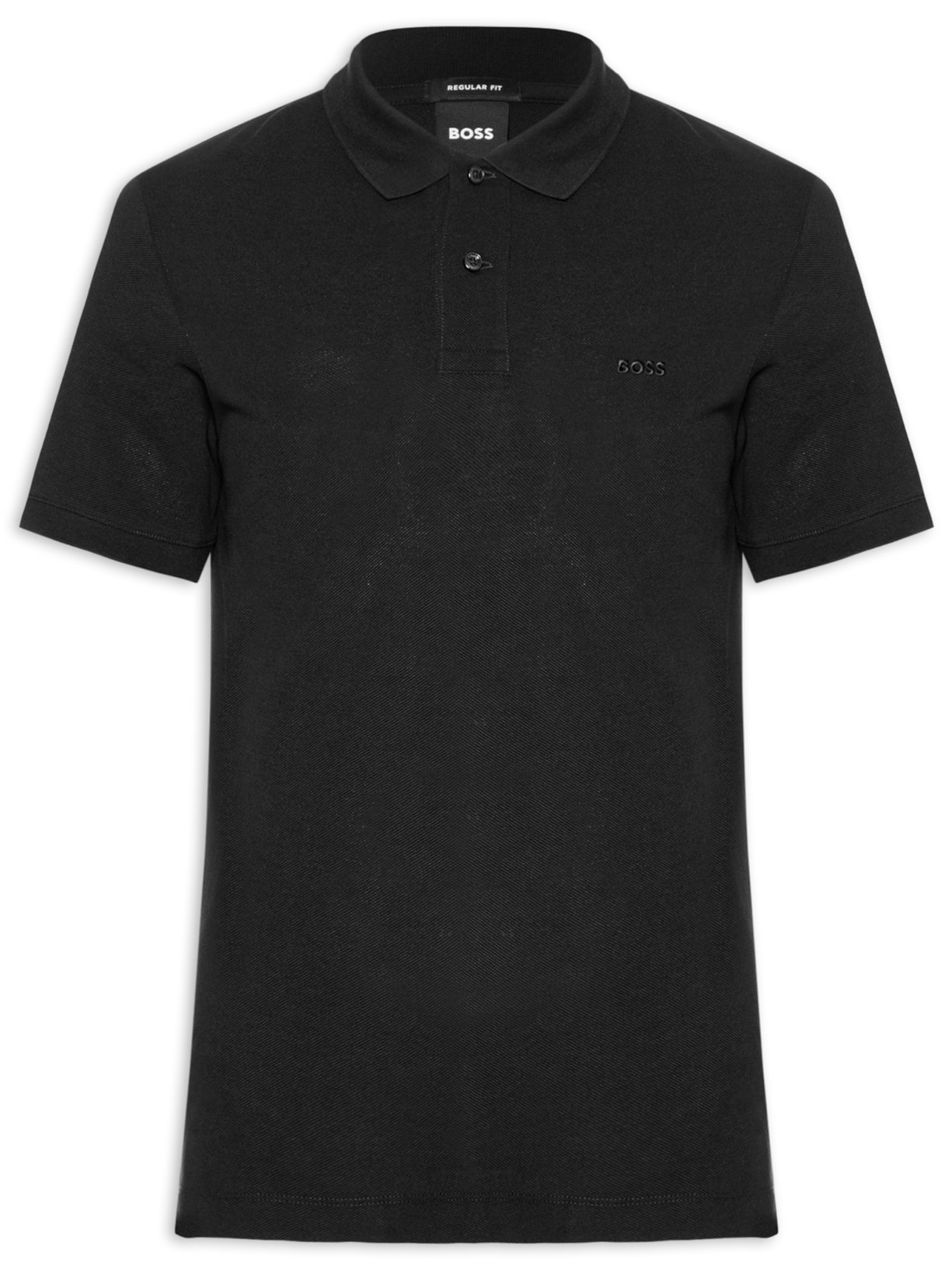 Polo Masculina Em Algodão Piqué Pallas Preto Boss