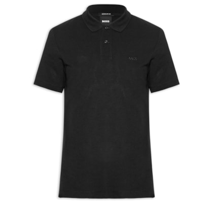 Polo Masculina Em Algodão Piqué Pallas - Preto