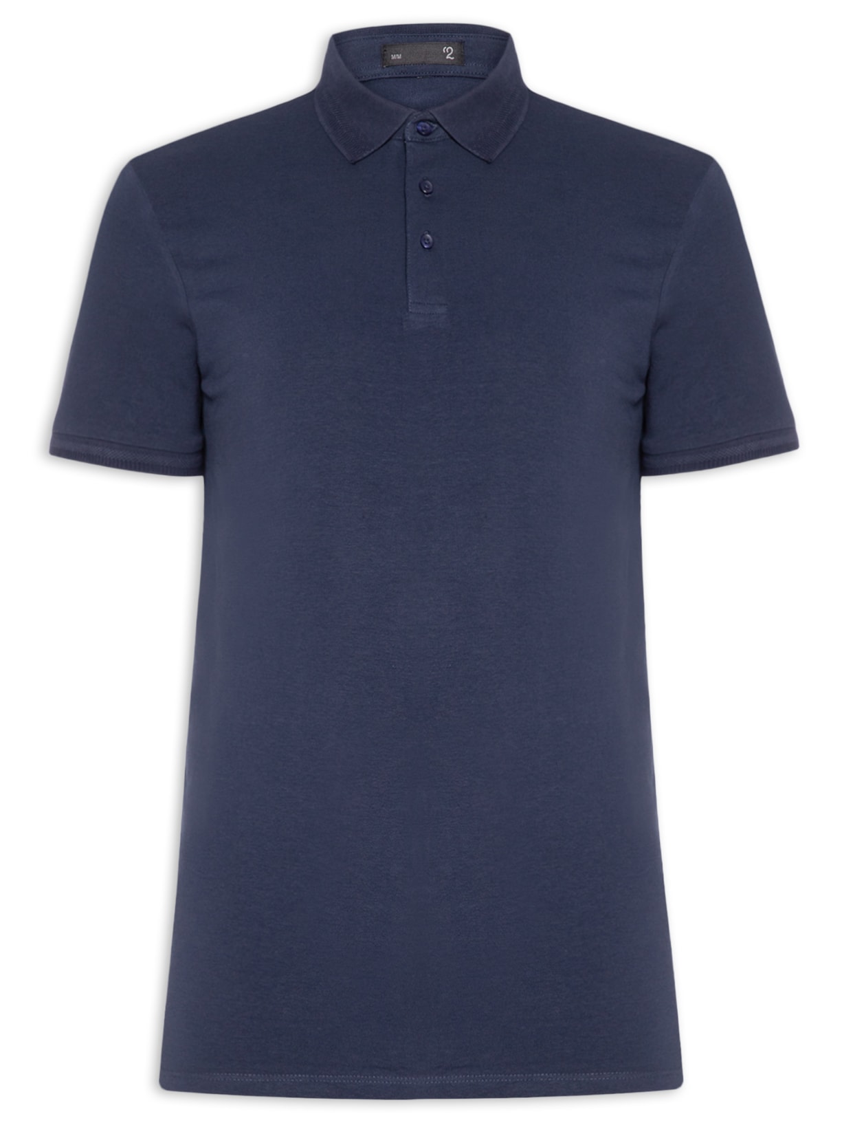 Polo Masculina Em Malha Azul '2 Essential