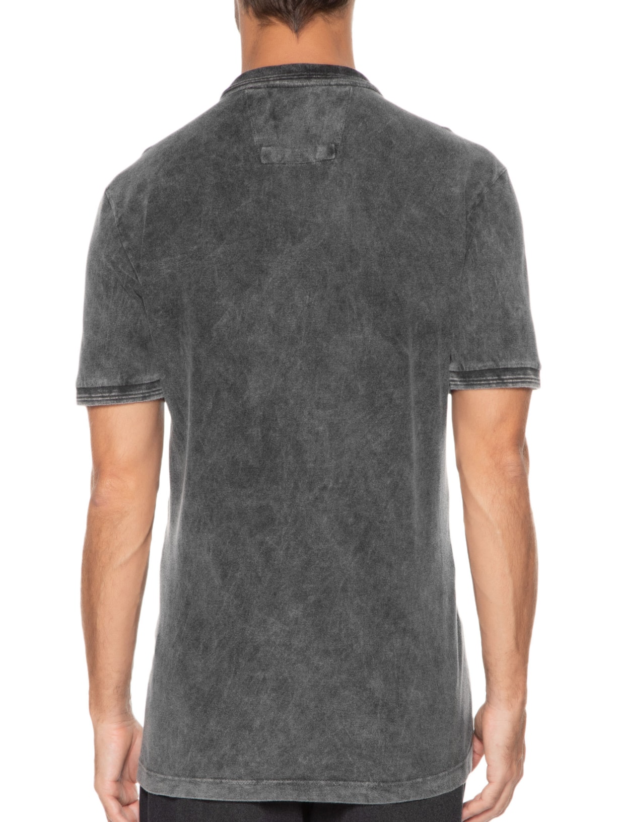 Polo Masculina Em Malha Marmorizada Preto Spirito Santo