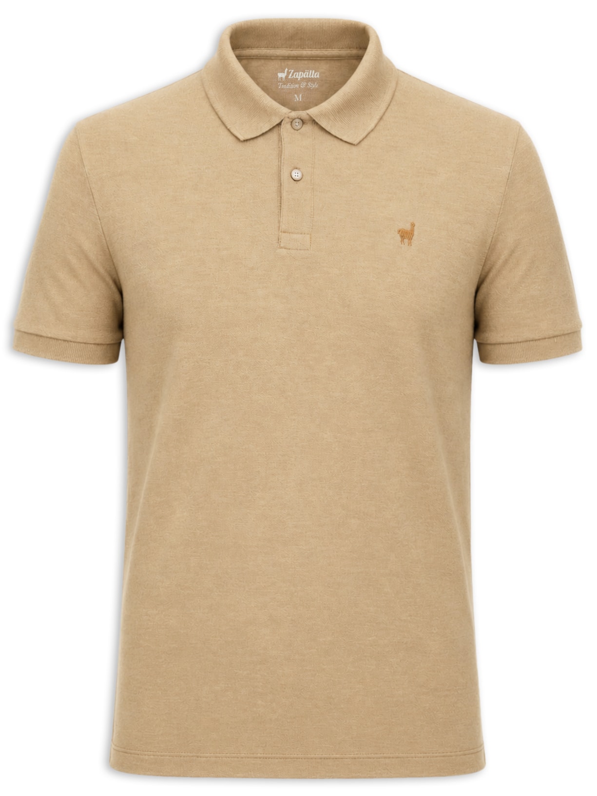 Polo Masculina Em Malha Piquet Mescla Color - Marrom