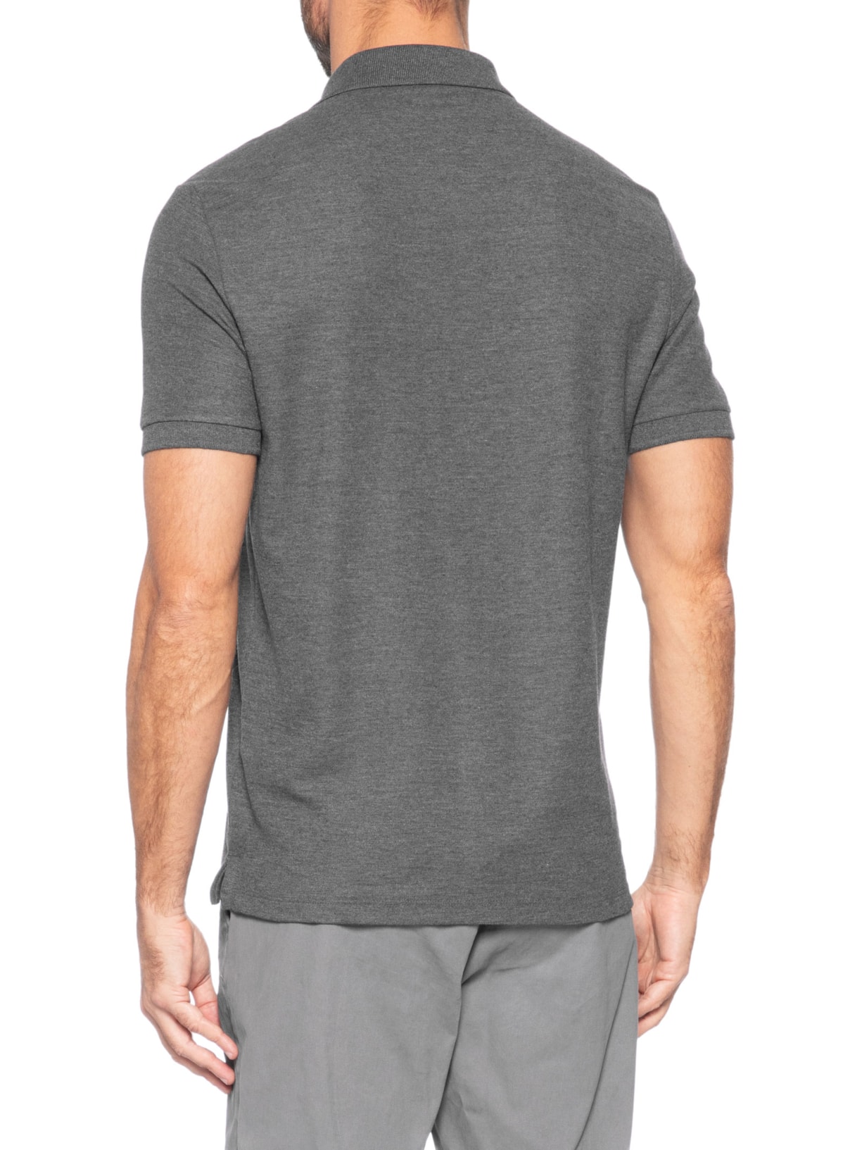 Polo Masculina Em Malha Piquet Mescla Color Preto Zapalla