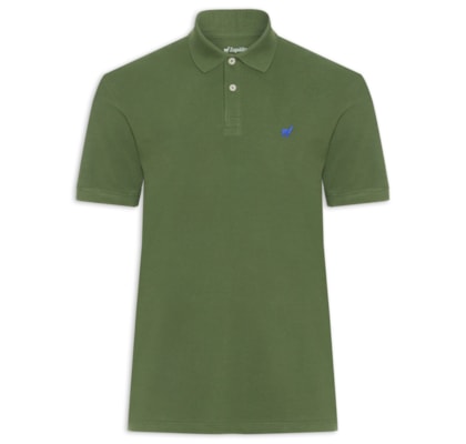 Polo Masculina Em Malha Piquet - Verde