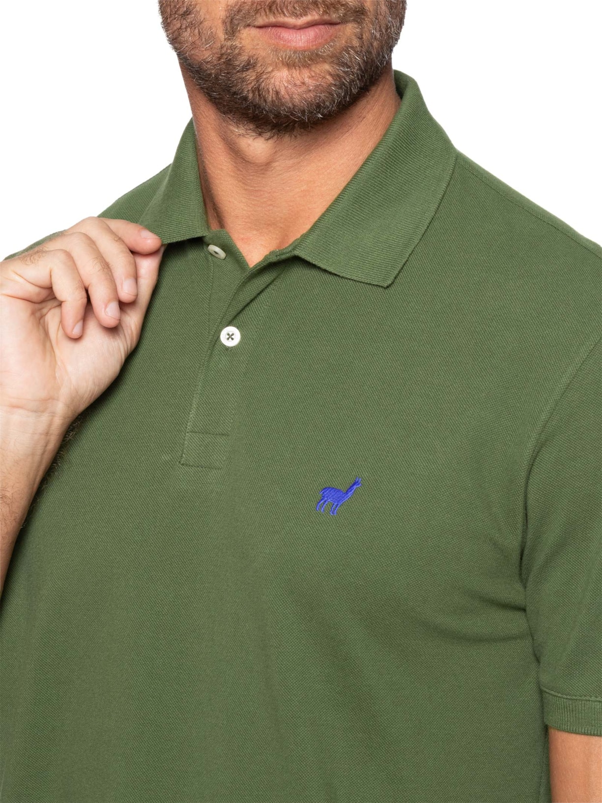 Polo Masculina Em Malha Piquet Verde Zapalla