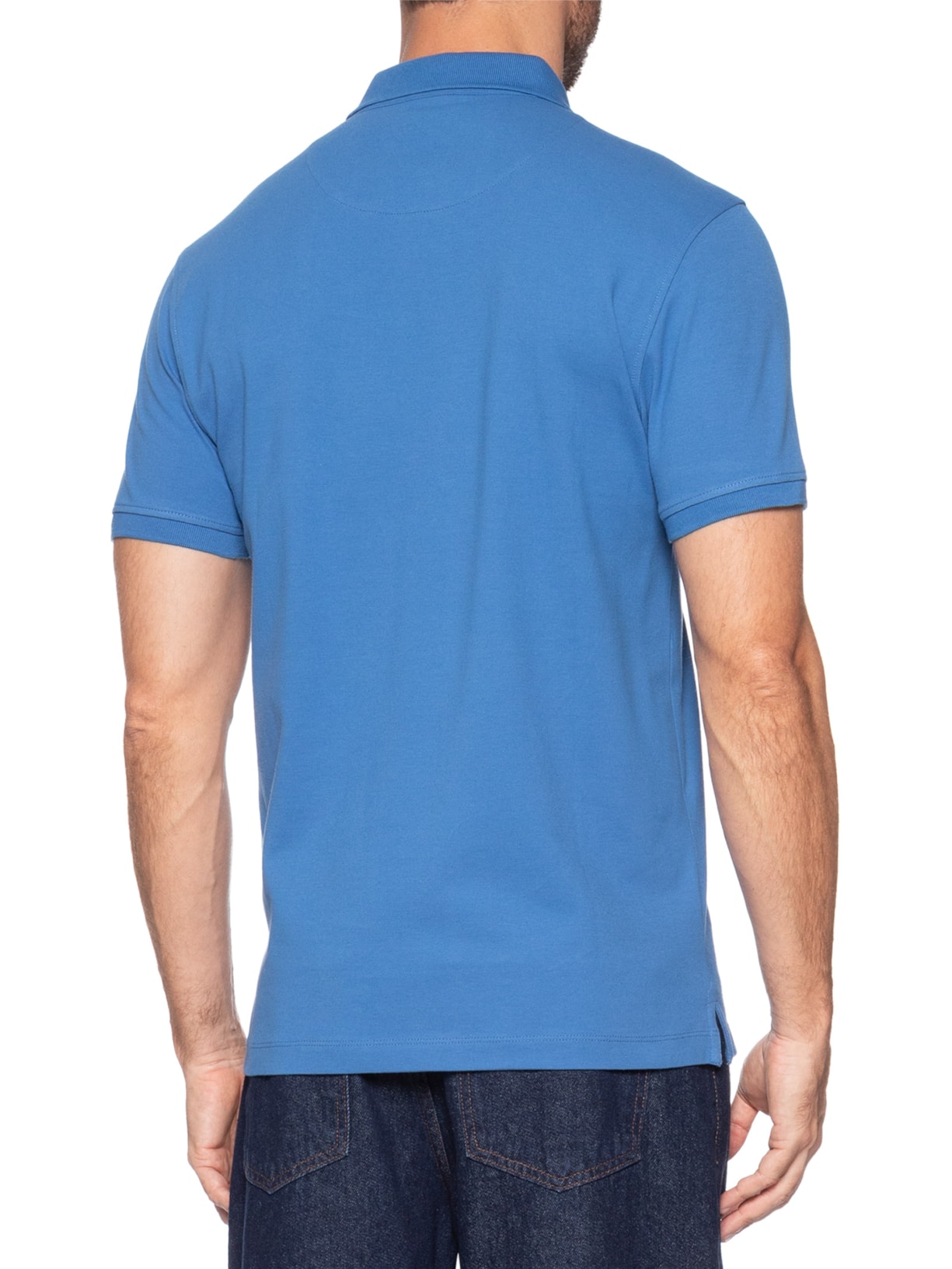 Polo Masculina Em Piquet ColorFix Azul Aramis