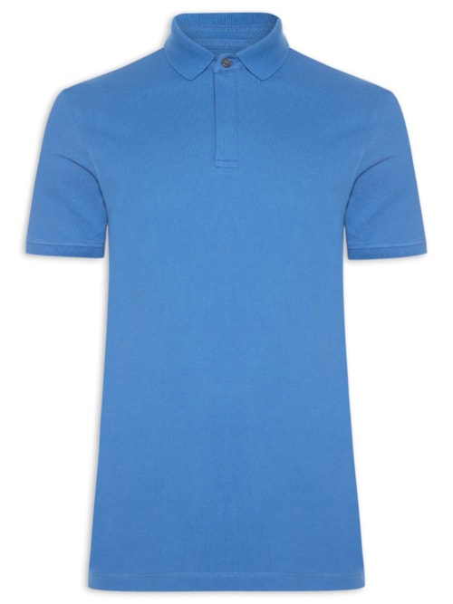 Polo Masculina Em Piquet ColorFix - Azul