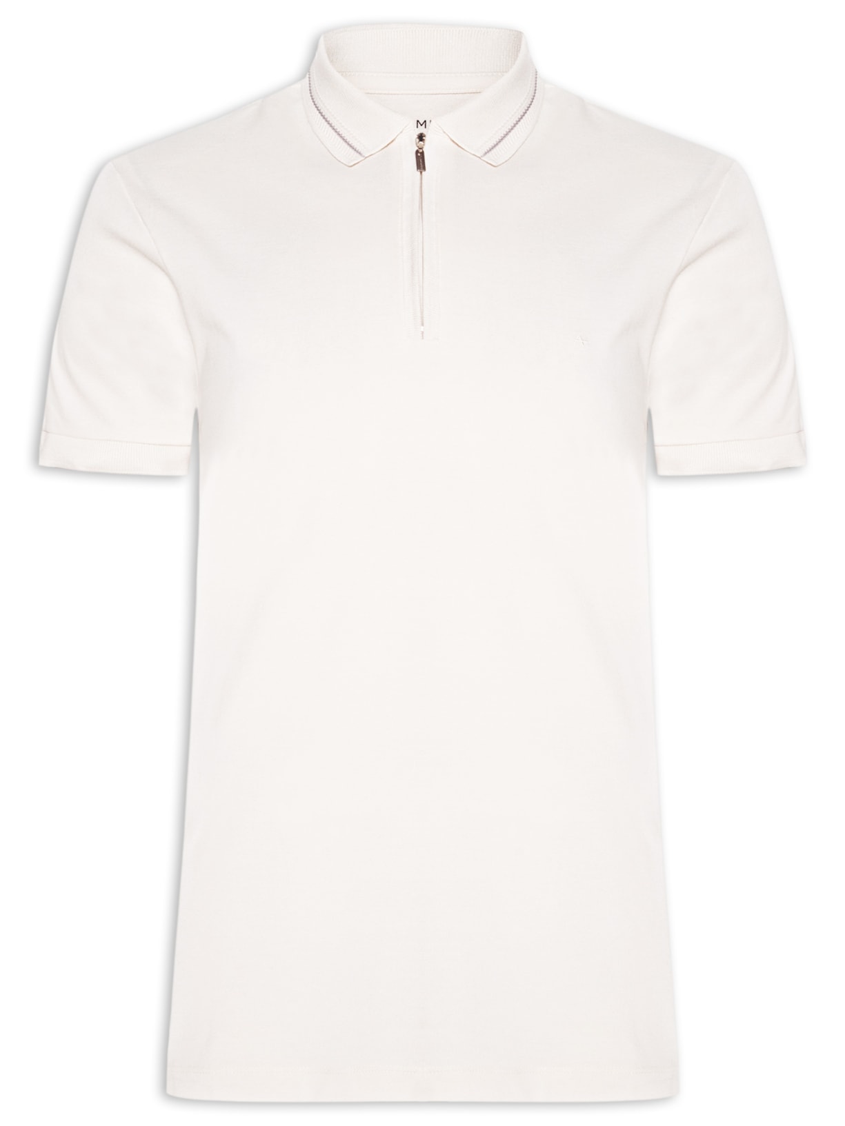Polo Masculina Em Pìquet Gola Espinha Branco Aramis