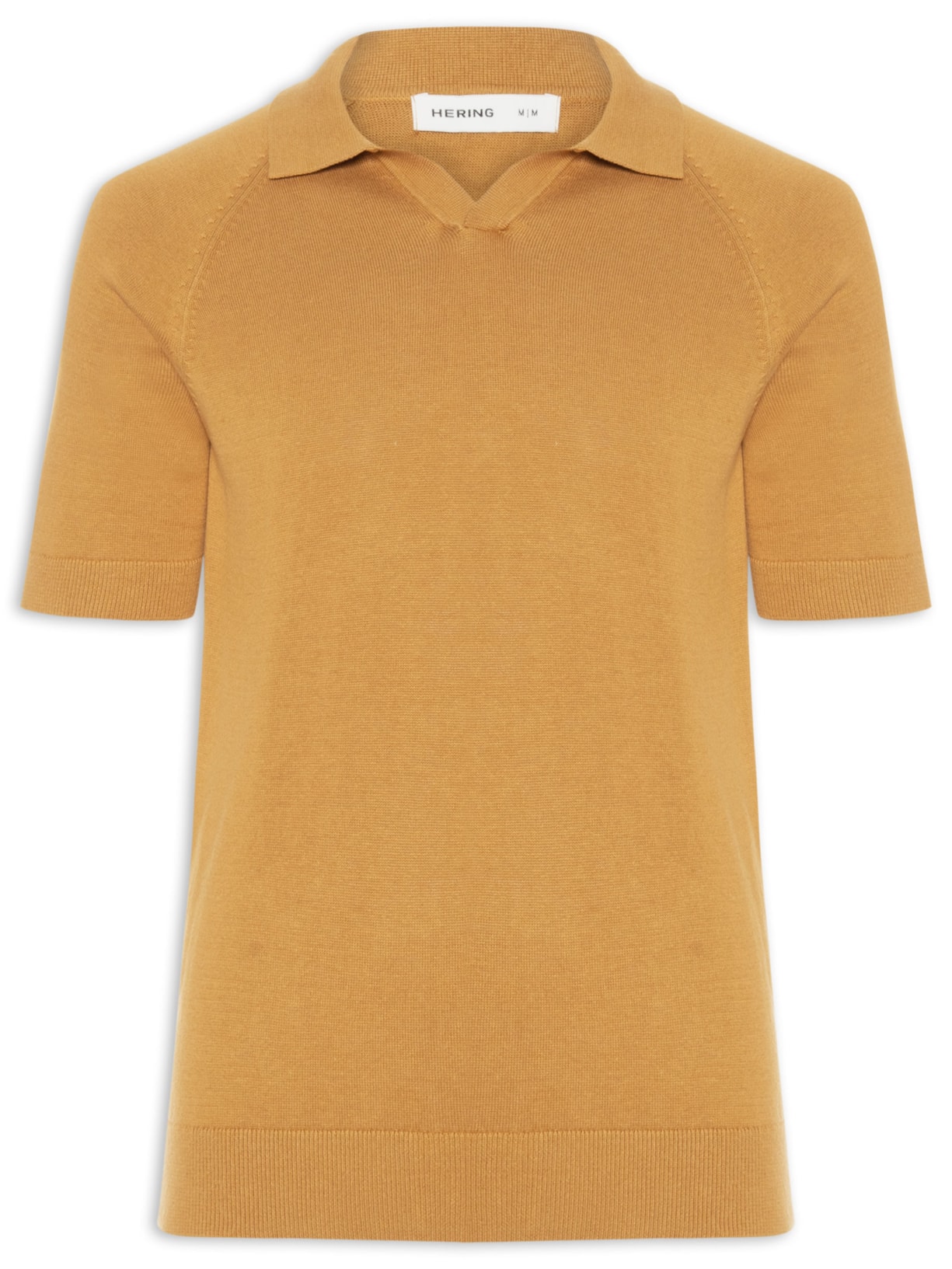 Polo Masculina em Tricô Regular Fit - Bege