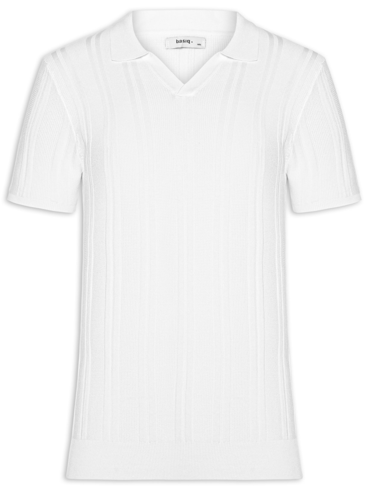 Polo Masculina Em Tricot Com Gola Colômbia - Branco