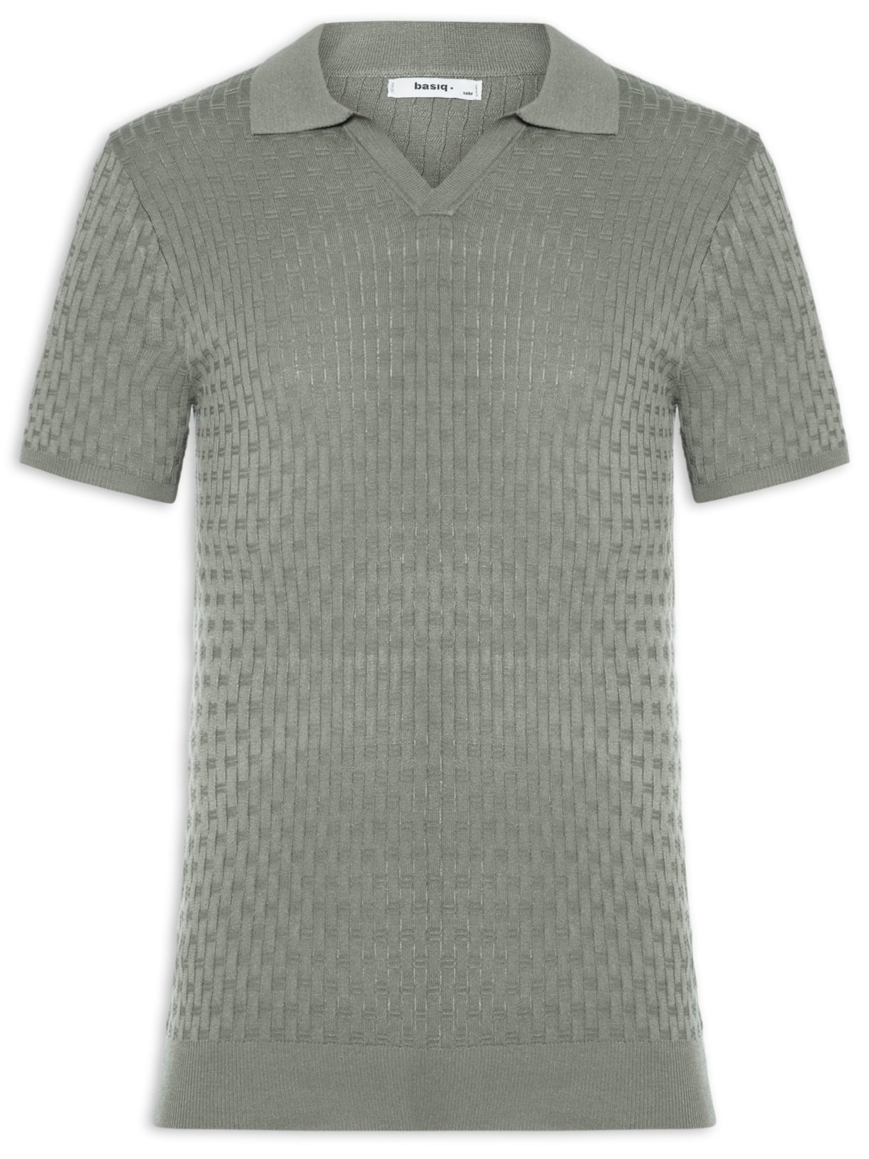 Polo Masculina Em Tricot Com Gola Colômbia - Verde