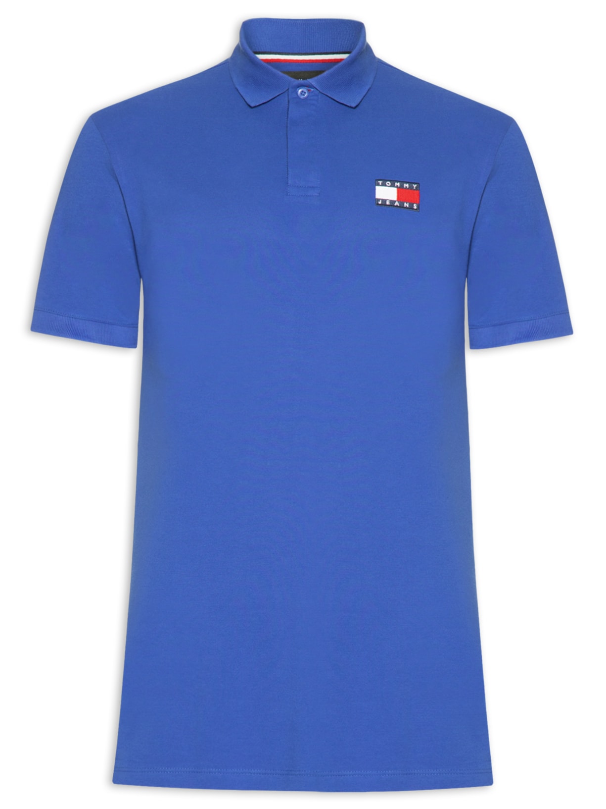 Polo Masculina Emblema Regular Fit Em Algodão - Azul
