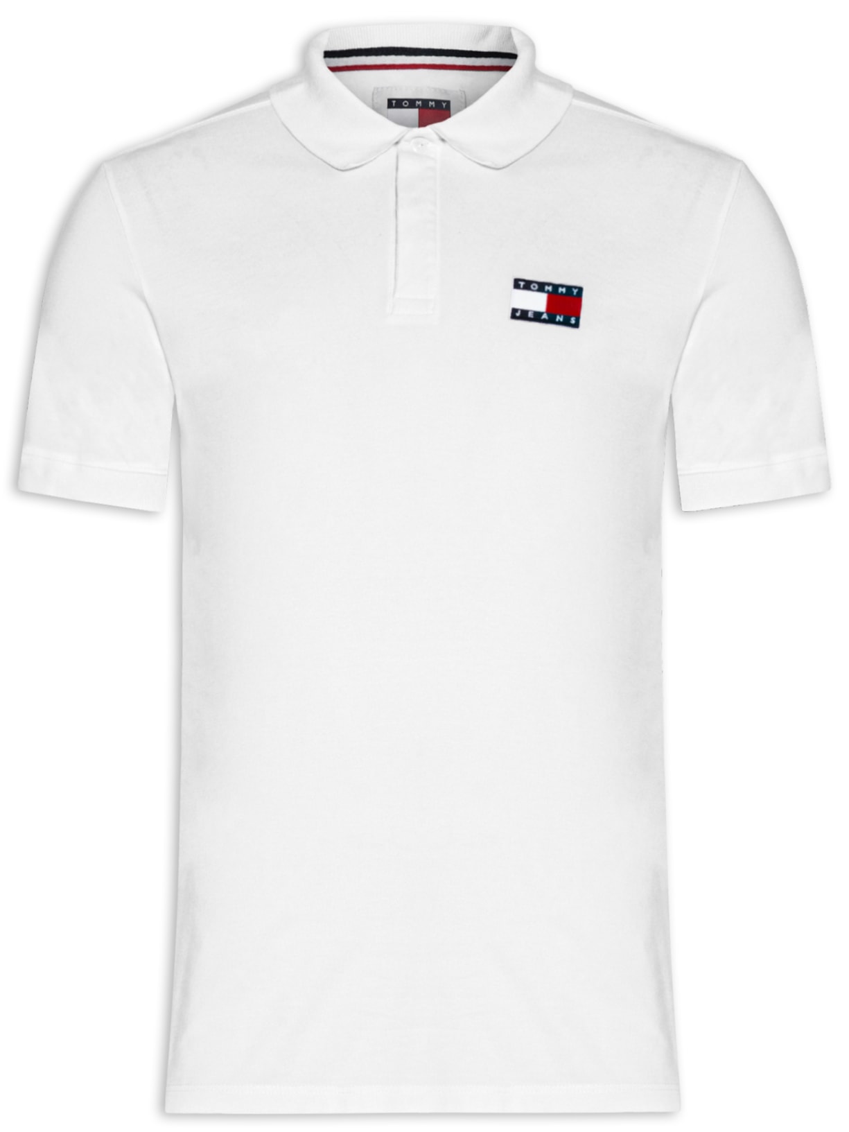 Polo Masculina Emblema Regular Fit Em Algodão - Branco