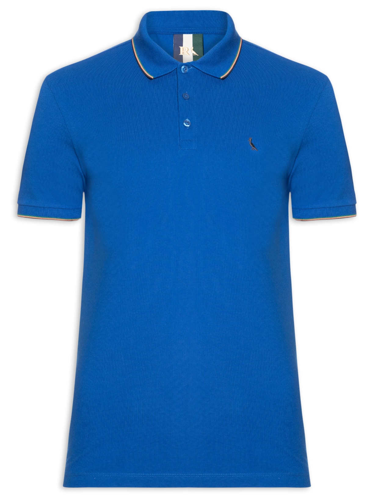 Polo Masculina Enxuto Novo Friso - Azul