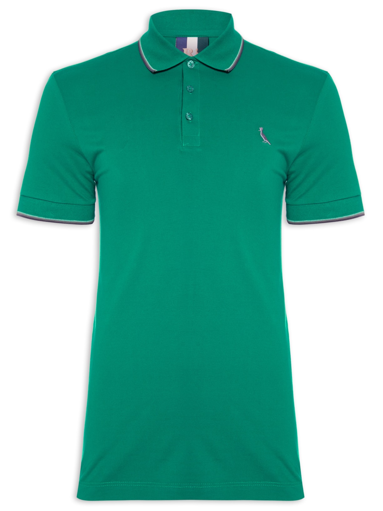 Polo Masculina Enxuto Novo Friso - Verde