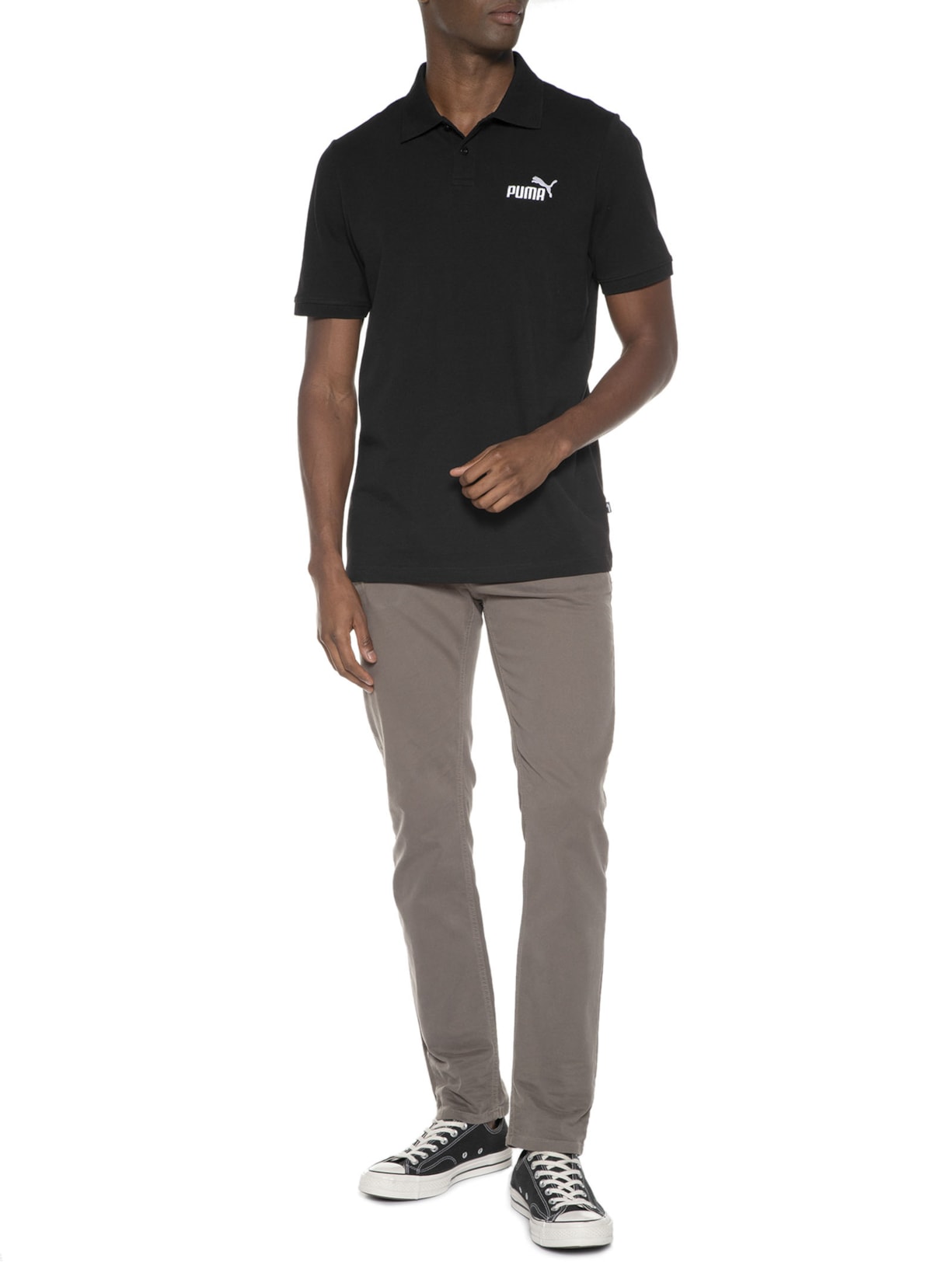 Polo Masculina Ess Piquet Preto Puma