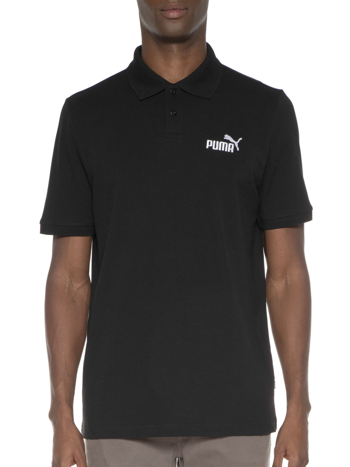 Polo Masculina Ess Piquet Preto Puma