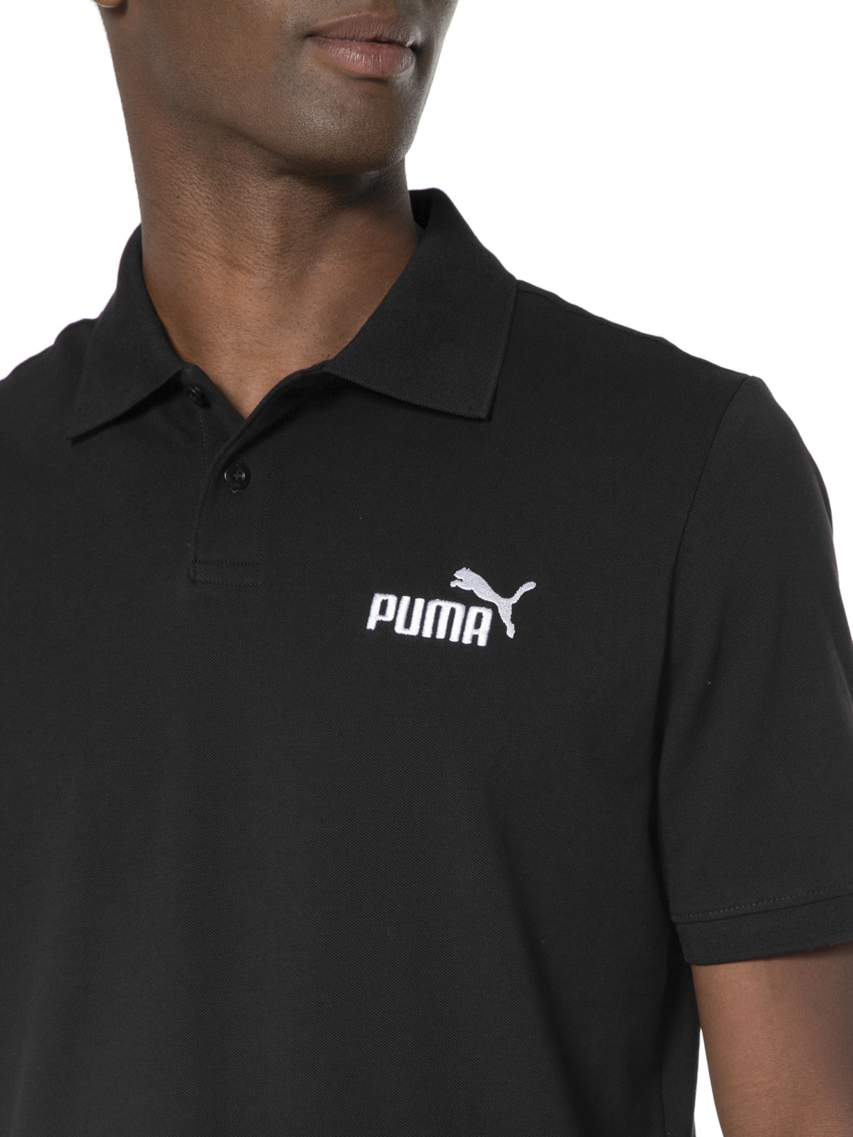 Polo Masculina Ess Piquet Preto Puma