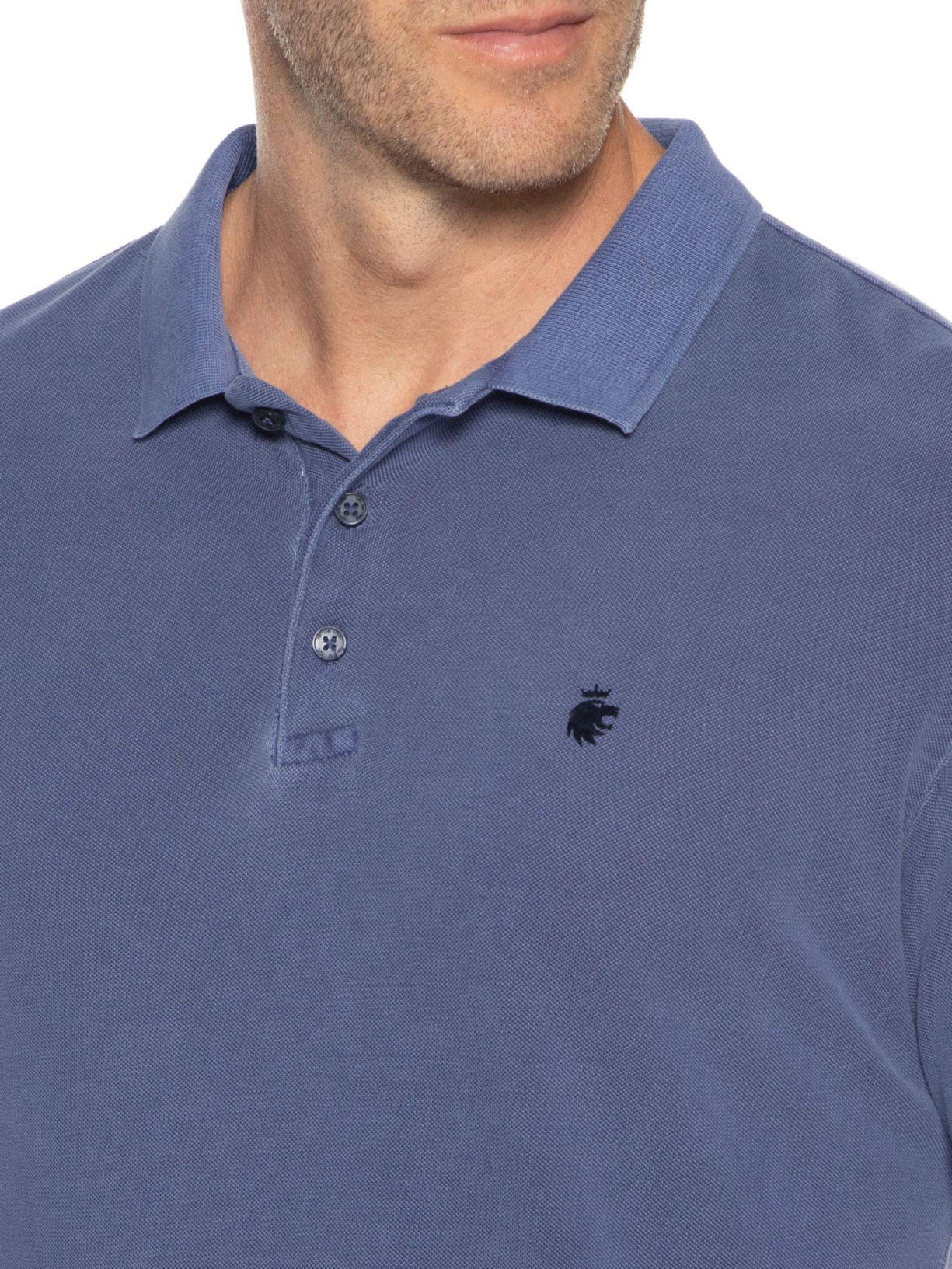 Polo Masculina Essential Stone Azul Von Der Volke