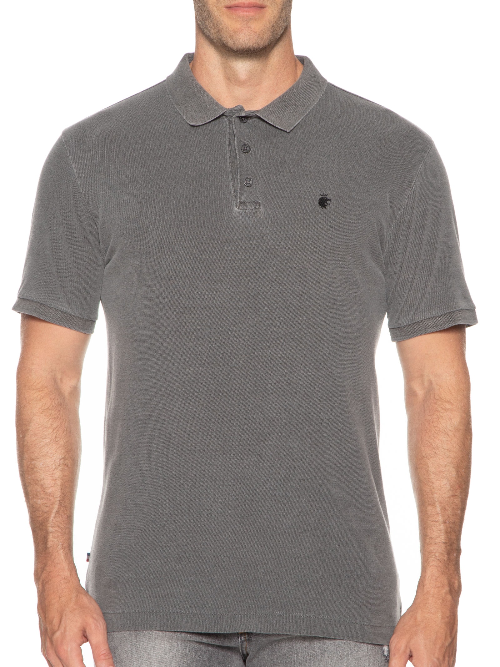 Polo Masculina Essential Stone - Von Der Volke - Cinza