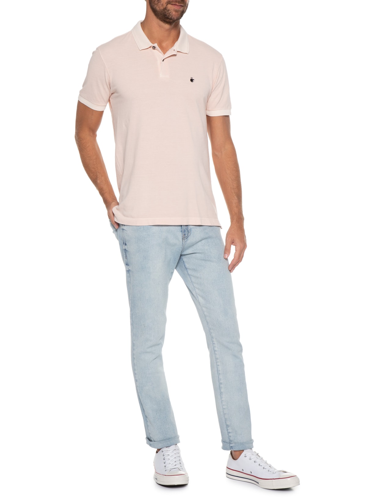Polo Masculina Essential Stone Rosa Von Der Volke